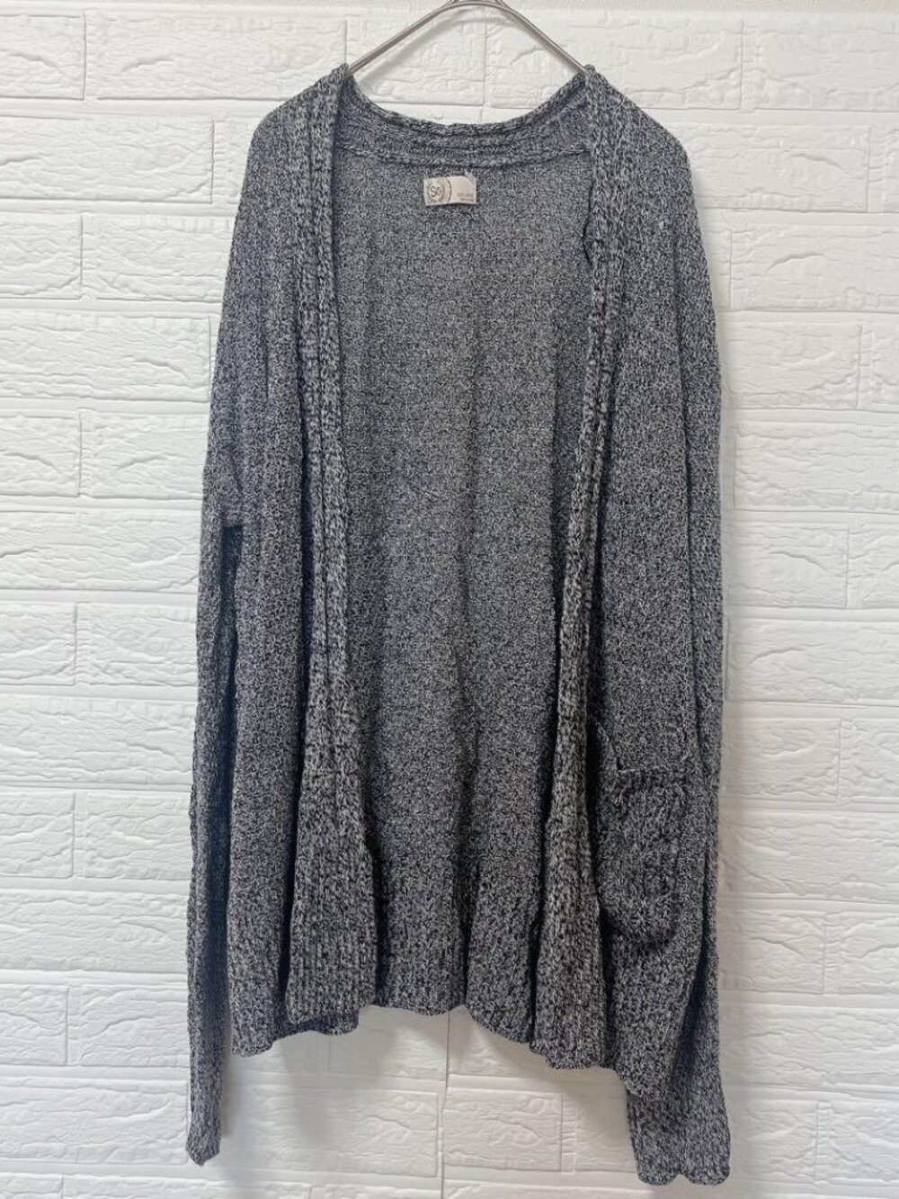 Long-sleeved cardigan gray lightweight